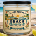Beach Margarita 8 oz coastal soy candle by Harbor Morning Co.