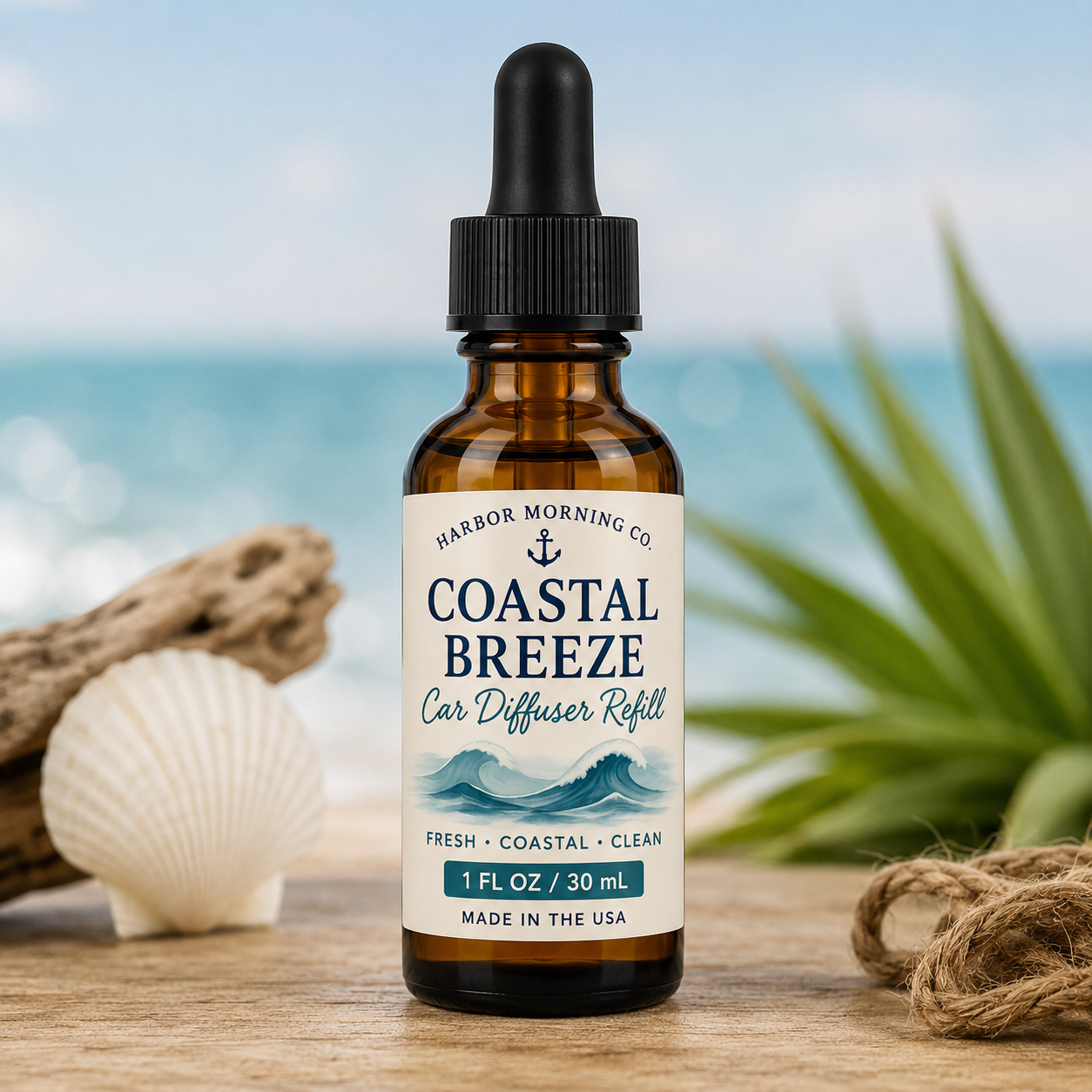 Coastal Breeze Car Diffuser Refill Oil – 1 oz / 30 mL