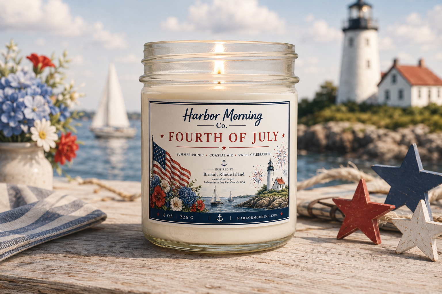 Fourth of July Candle – Bristol, Rhode Island Inspired
