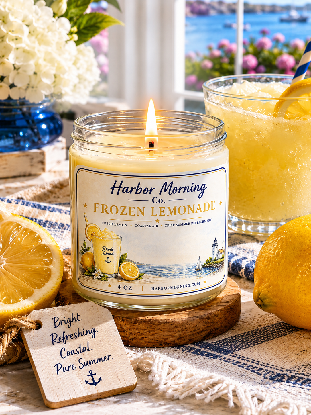 Frozen Lemonade 4 oz Candle | Rhode Island Summer Citrus Soy Candle