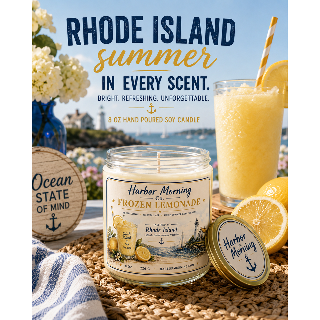 Frozen Lemonade 8 oz soy candle by Harbor Morning Co.