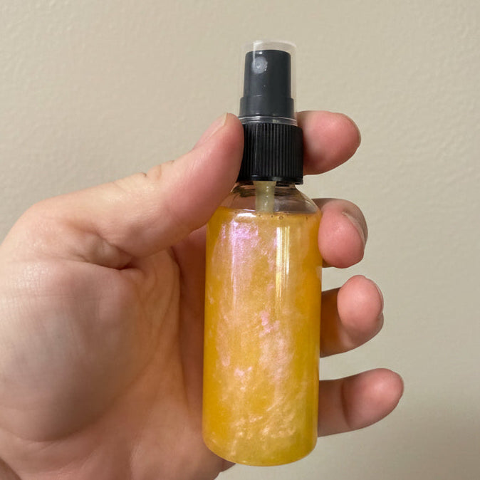 Moonlit Harbor pearl shimmer body oil by Harbor Morning Co.