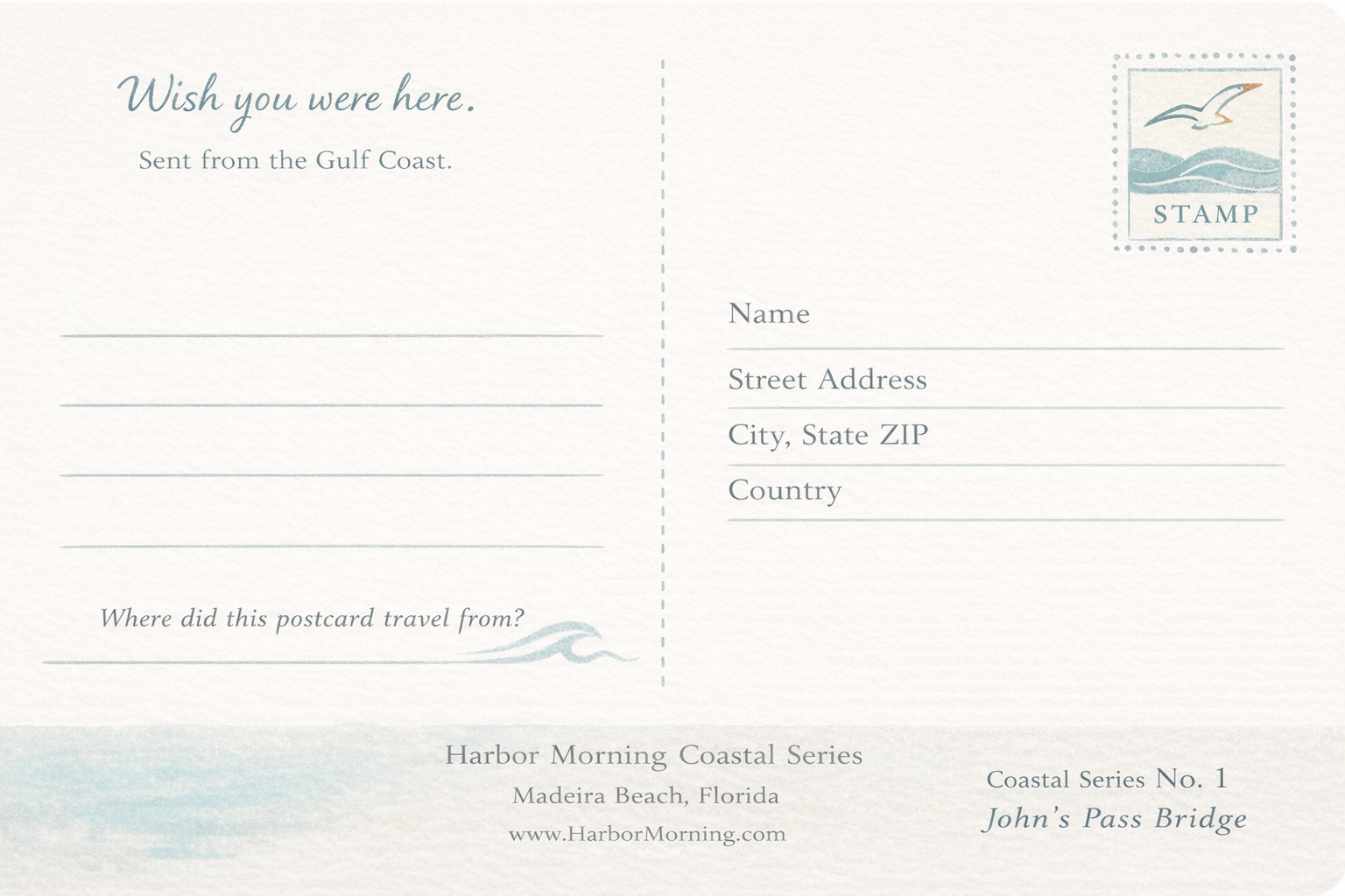 Madeira Beach Postcard No. 1 — First Edition