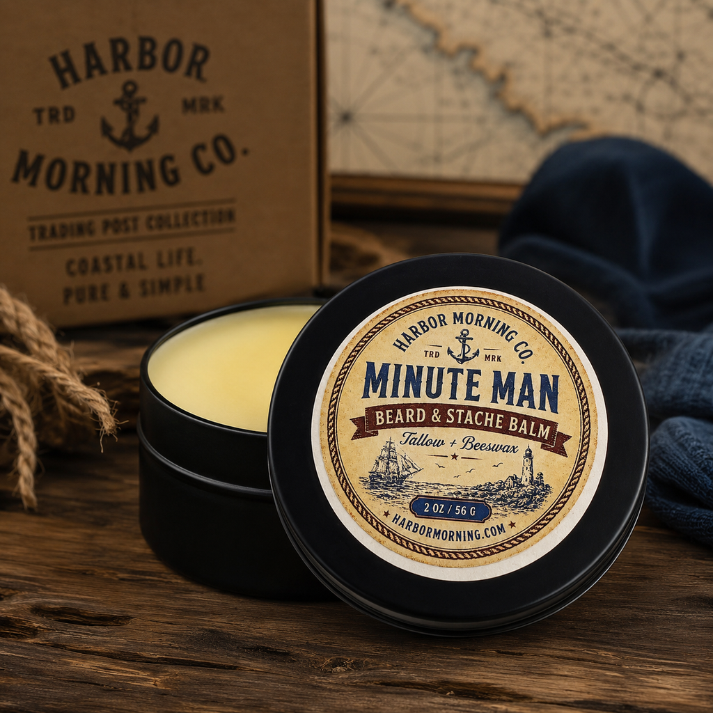 Minute Man Beard Balm | Tallow & Beeswax Beard Balm for Men | 2 oz