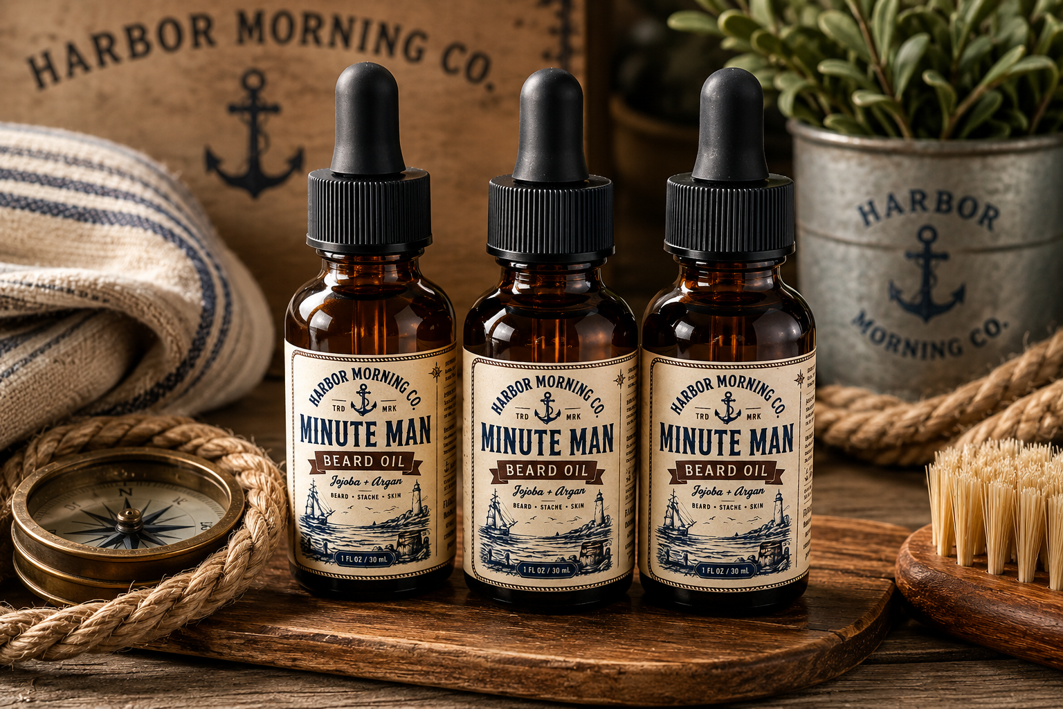 Minute Man Beard Oil | Jojoba & Argan Beard Oil for Men