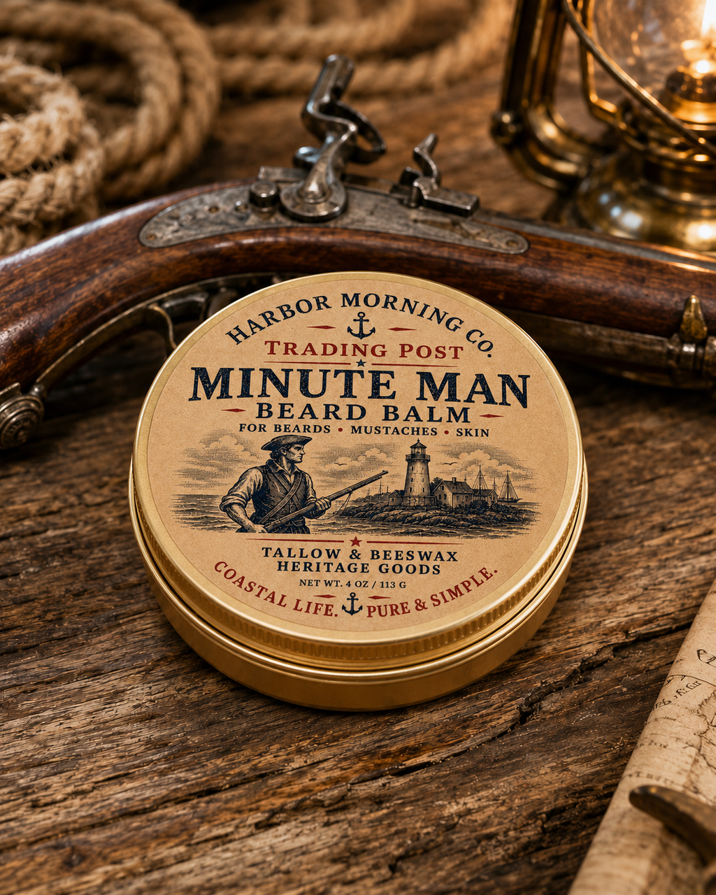 Minute Man Beard Balm | Tallow & Beeswax Heritage Grooming Balm