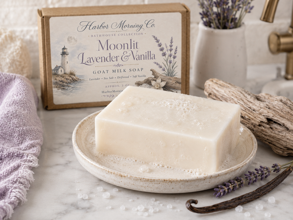 Moonlit Lavender & Vanilla Goat Milk Soap | Approx 3oz