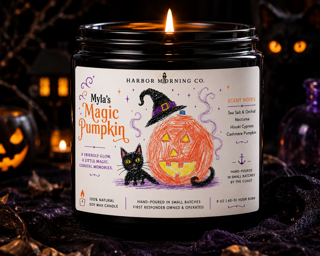 Myla’s Magic Pumpkin | Coastal Halloween Soy Candle | 8oz