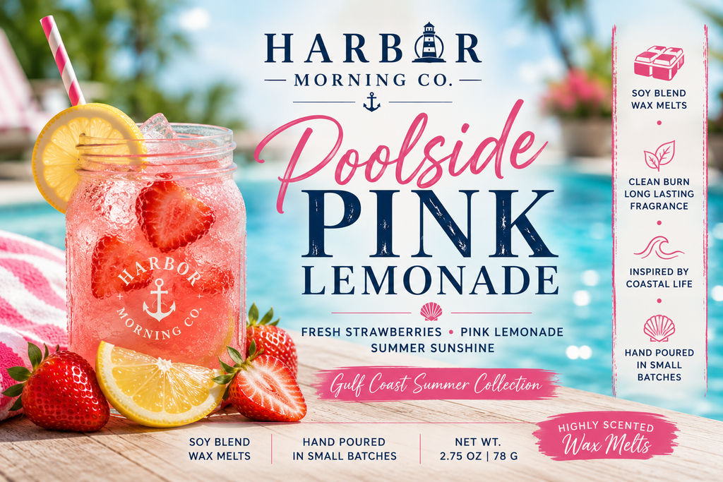 Poolside Pink Lemonade | Hand-Poured Coastal Soy Wax Melts