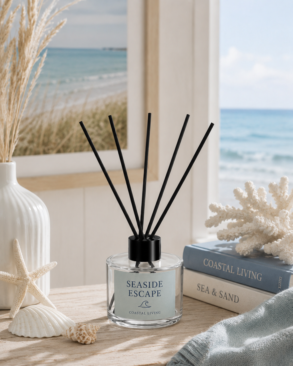 Seaside Escape reed diffuser by Harbor Morning Co.