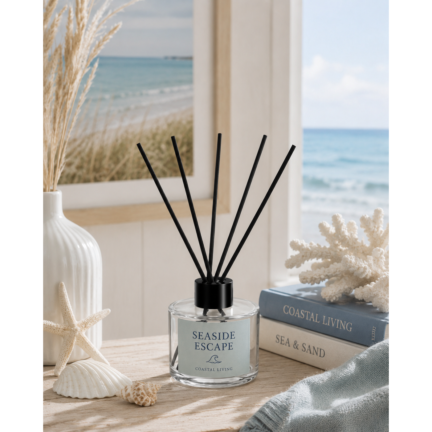 Seaside Escape reed diffuser by Harbor Morning Co.