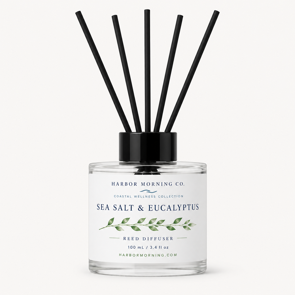 Sea Salt & Eucalyptus Reed Diffuser | Coastal Wellness Collection