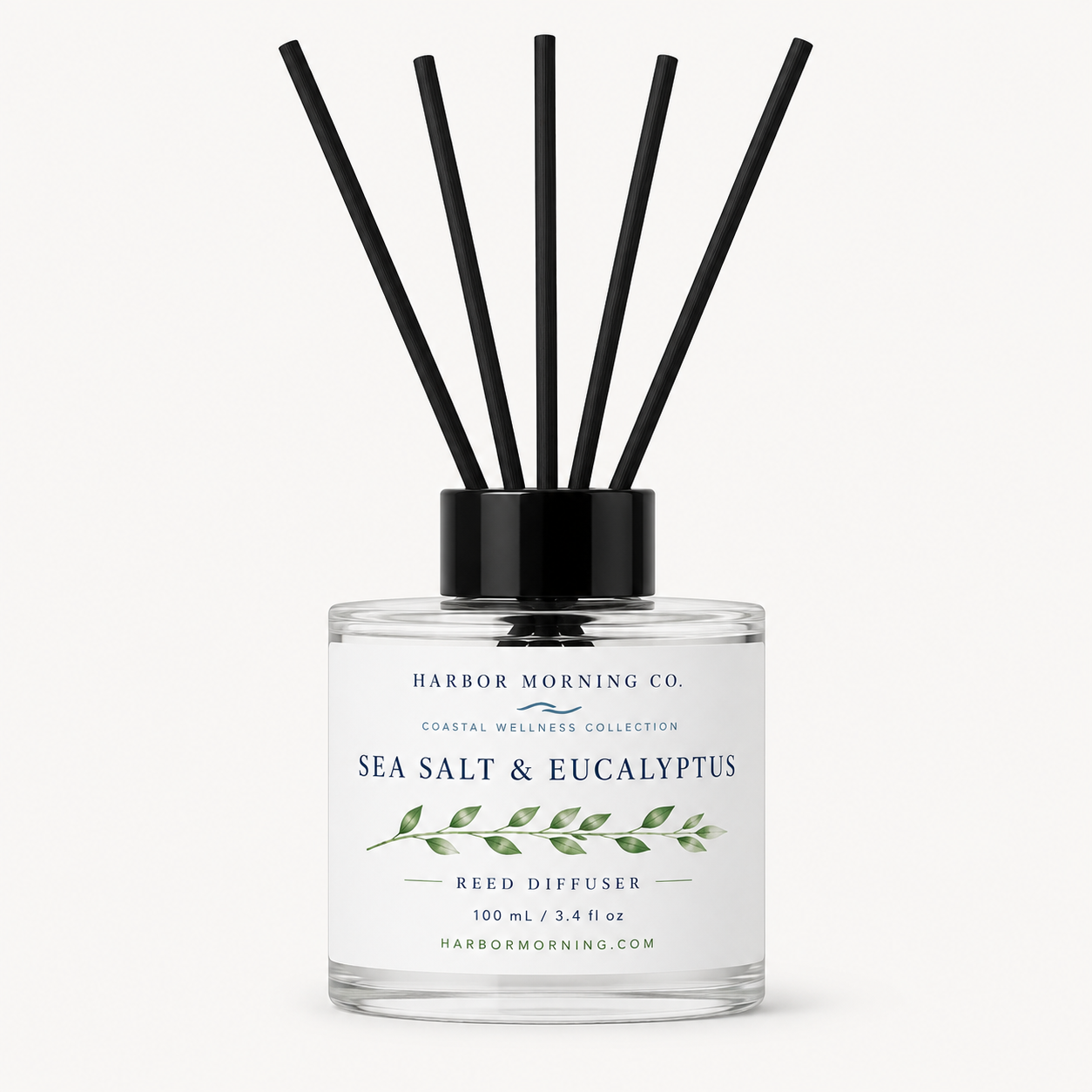 Sea Salt & Eucalyptus Reed Diffuser | Coastal Wellness Collection
