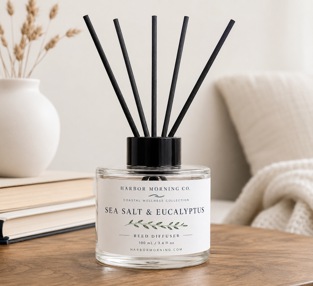 Sea Salt & Eucalyptus Reed Diffuser | Coastal Wellness Collection