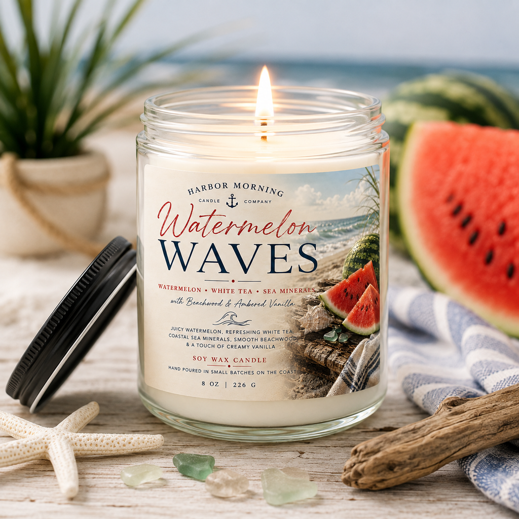 Watermelon Waves | Juicy Watermelon Coastal 4oz Soy Candle