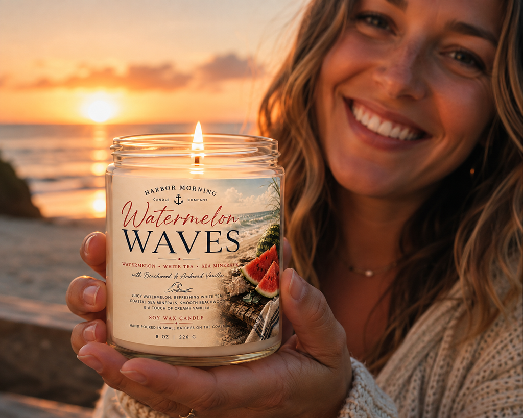 Watermelon Waves | Juicy Watermelon Coastal 4oz Soy Candle