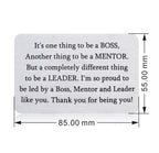 Stainless Steel Wallet Clip Card Postcard Lettering