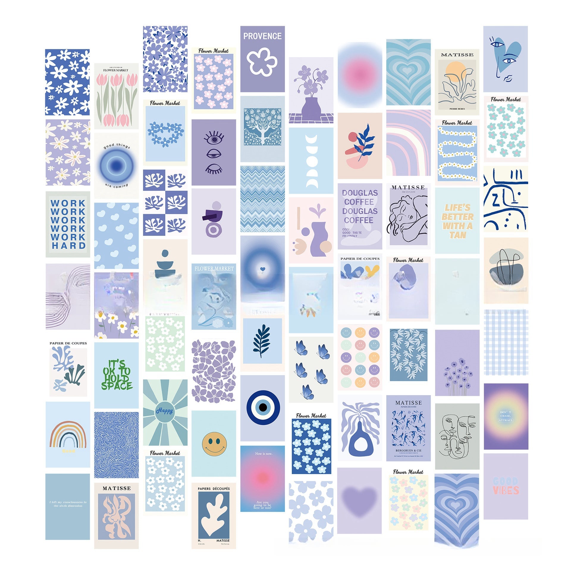 70 Sheets Poster Postcard Poster Decoration Painting