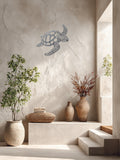 Rustic Sea Turtle Metal Wall Decor - Coastal Beach House