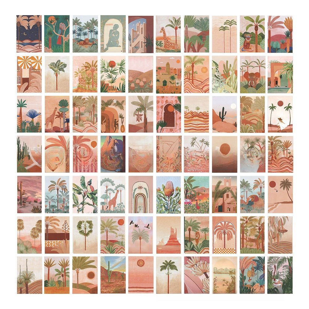 70 Sheets Poster Postcard Poster Decoration Painting