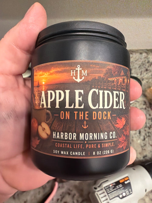 Harbor Morning Co. Apple Cider on the Dock 8 oz soy candle