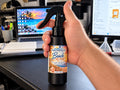 Harbor Morning Co. Beach Sunset 4 oz Room & Linen Spray in black trigger spray bottle