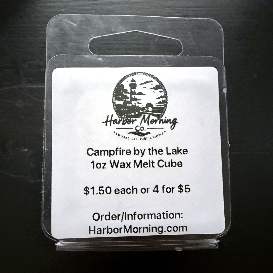 Campfire by the Lake 1 oz wax melt cube by Harbor Morning Co.