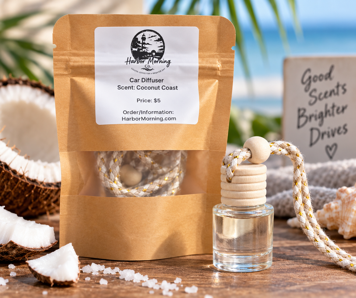 Coconut Coast car diffuser tropical lifestyle image