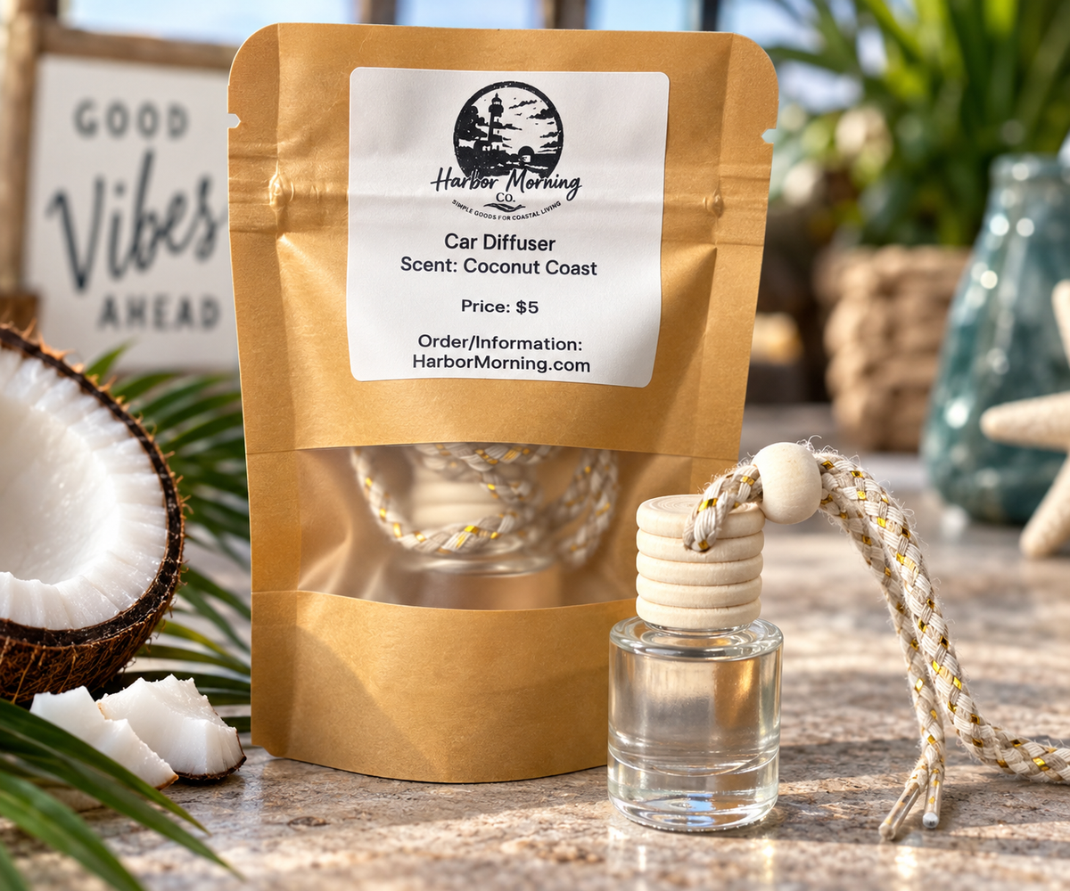 Harbor Morning Coconut Coast car diffuser lifestyle image