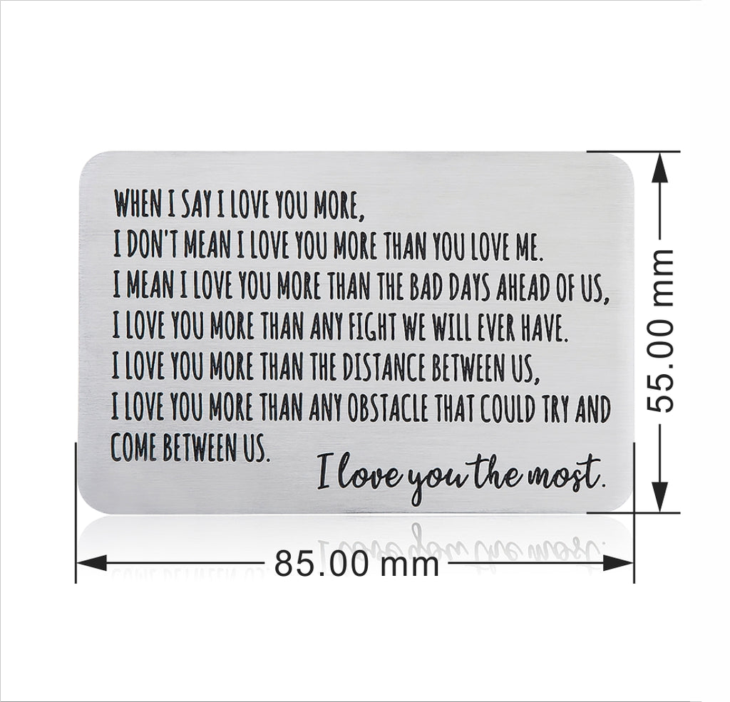 Stainless Steel Wallet Clip Card Postcard Lettering