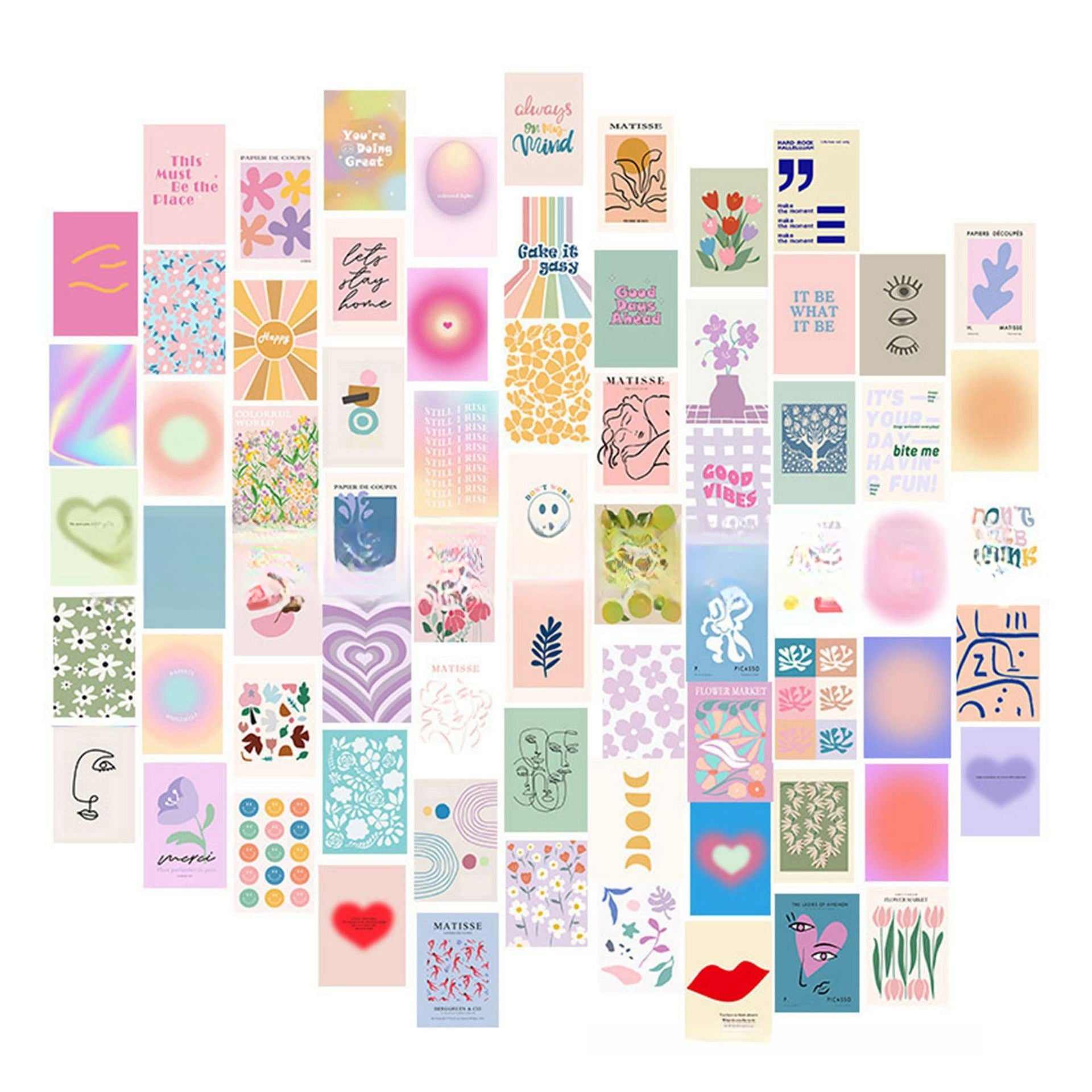 70 Sheets Poster Postcard Poster Decoration Painting