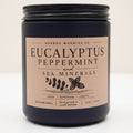 Harbor Morning Co. Eucalyptus Peppermint and Sea Minerals 8 oz soy candle in matte black jar