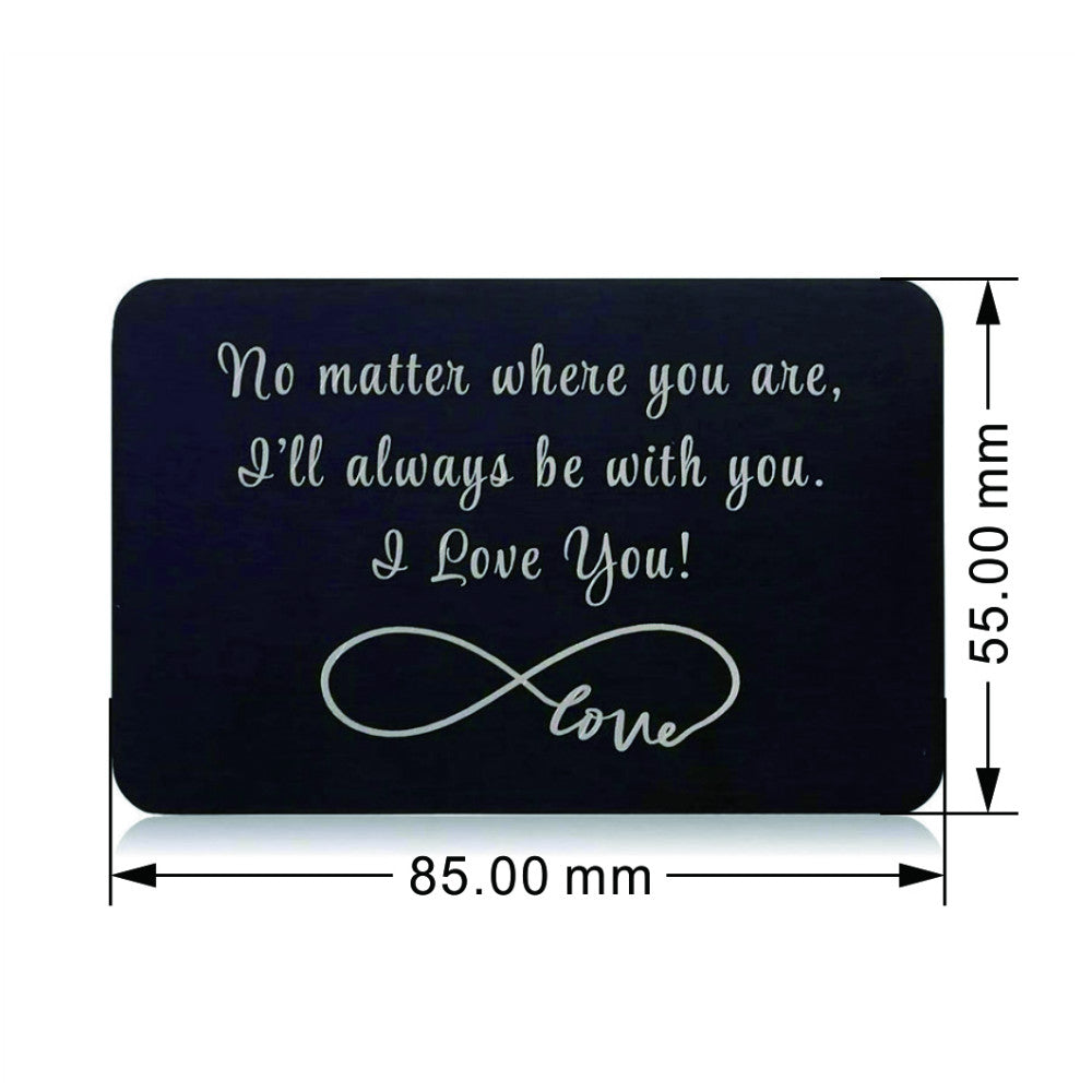 Stainless Steel Wallet Clip Card Postcard Lettering