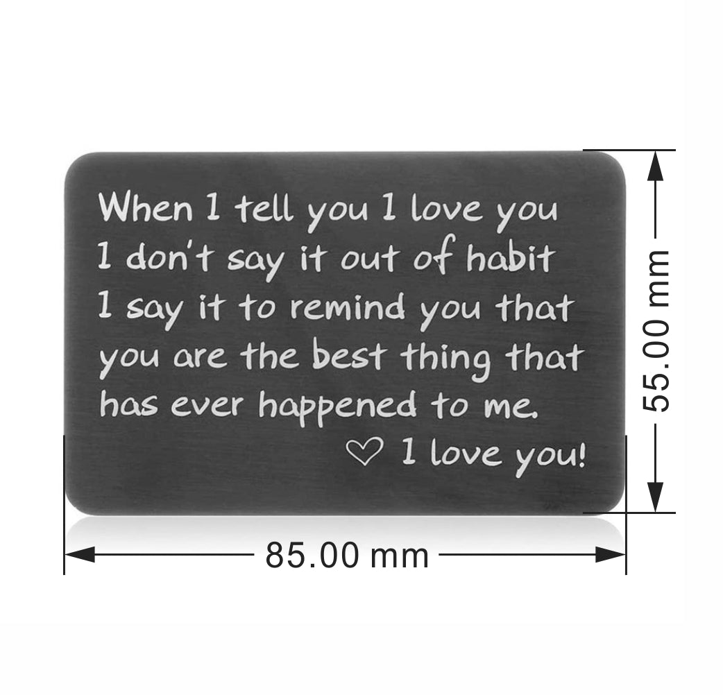 Stainless Steel Wallet Clip Card Postcard Lettering