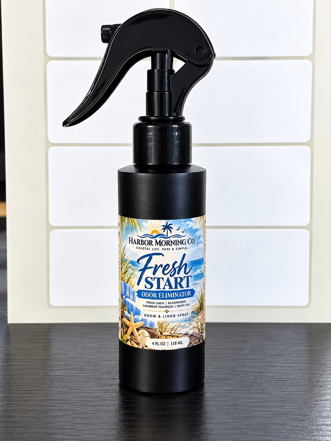 Harbor Morning Co. Fresh Start Odor Eliminator 4 oz Room and Linen Spray