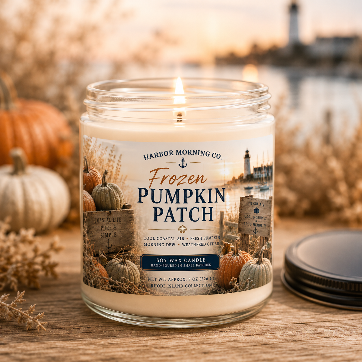 Frozen Pumpkin Patch | Hand-Poured Coastal 8oz Soy Candle