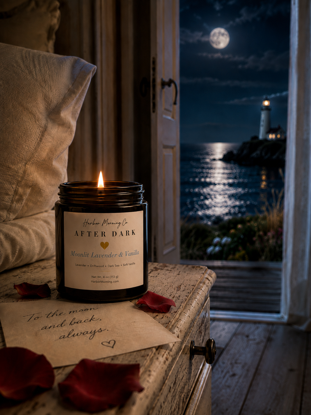 Moonlit Lavender & Vanilla After Dark Soy Candle - 8oz