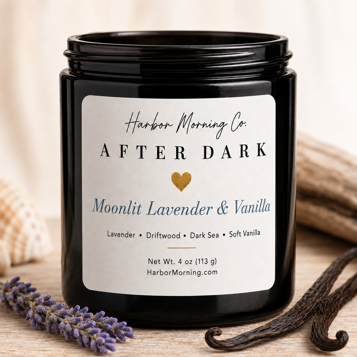 Moonlit Lavender & Vanilla After Dark Soy Candle - 8oz
