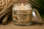 Coconut Coast Candle – Creamy Coconut & Lime | 4 oz Hand-Poured Soy Candle