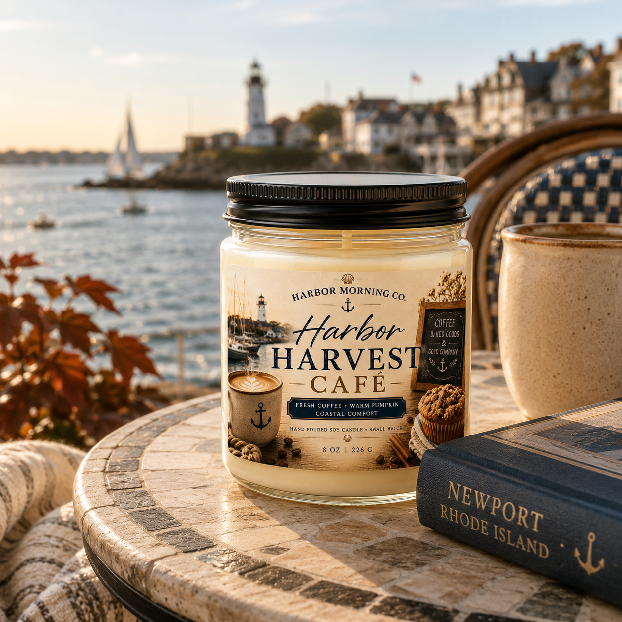 Harbor Harvest Café | Pumpkin & Fresh Coffee 8oz Soy Candle