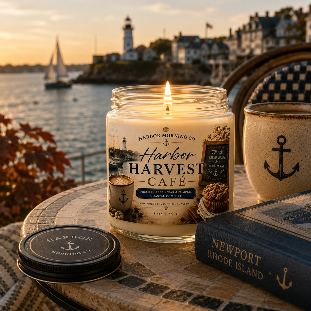 Harbor Harvest Café | Pumpkin & Fresh Coffee 8oz Soy Candle