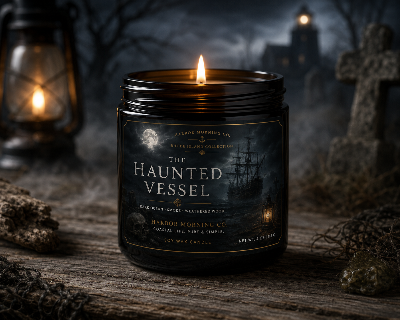 The Haunted Vessel | Hand-Poured Coastal 4oz Soy Candle