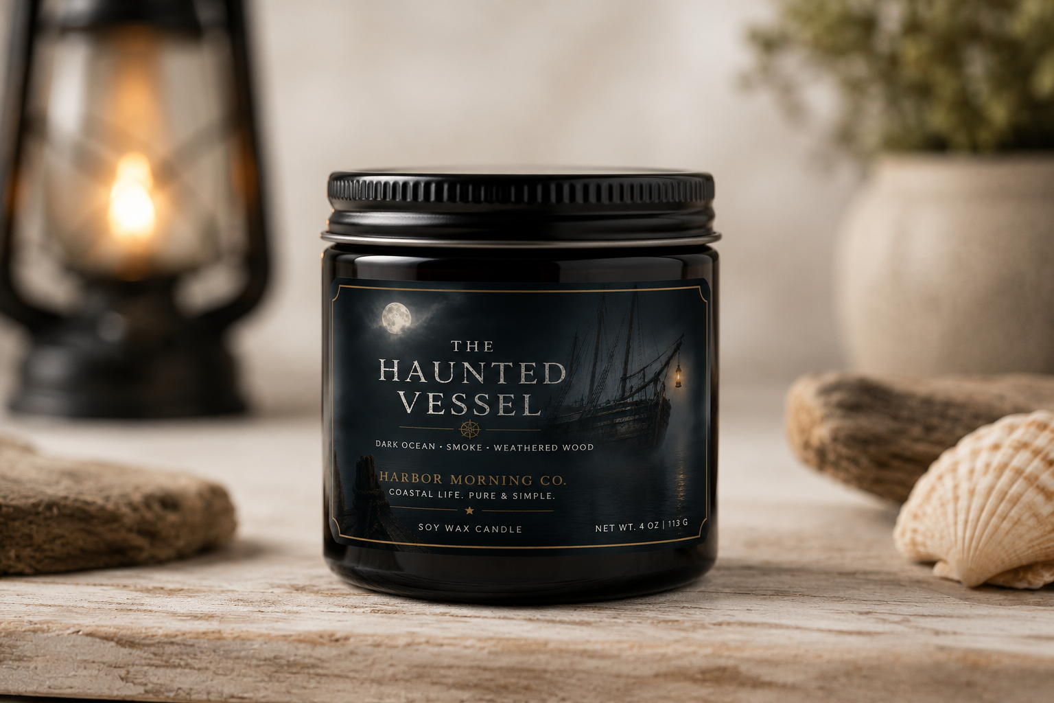 The Haunted Vessel | Hand-Poured Coastal 4oz Soy Candle
