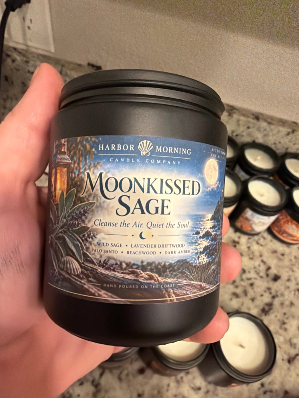 Harbor Morning Co. Moonkissed Sage 8 oz soy candle
