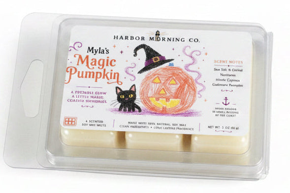 Myla's Magic Pumpkin coastal Halloween soy wax melts by Harbor Morning Co.