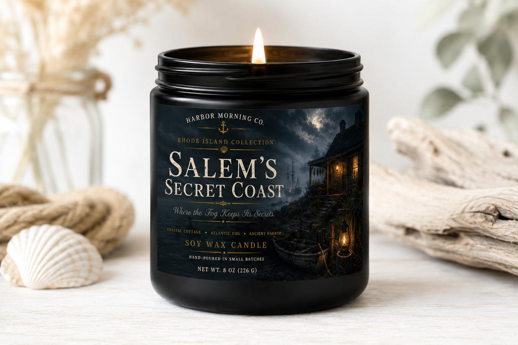Salem's Secret Coast | Hand-Poured Coastal 8oz Soy Candle