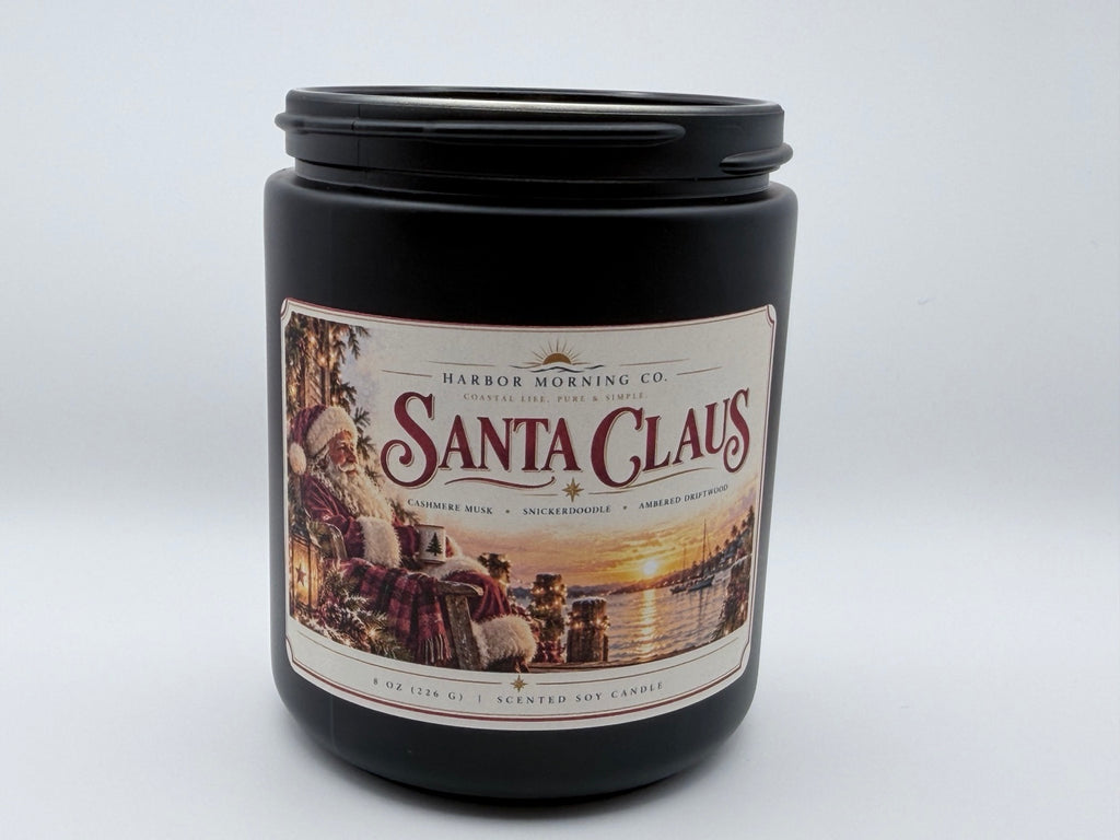 Santa Claus Christmas soy candle by Harbor Morning Co. product photo 1