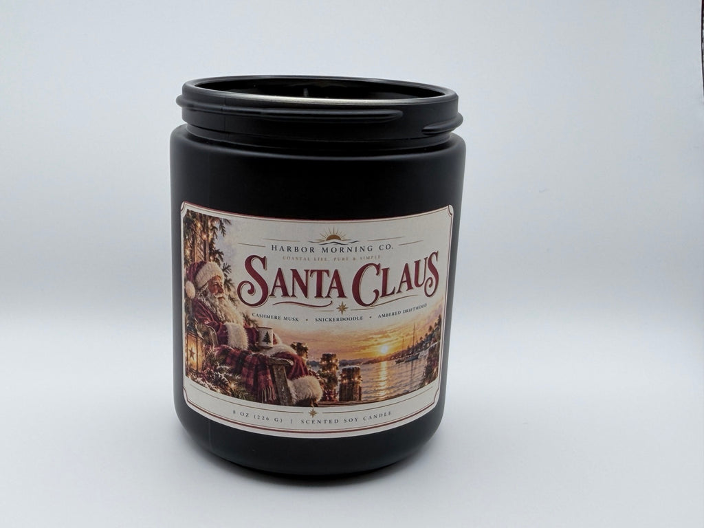 Santa Claus Christmas soy candle by Harbor Morning Co. product photo 2