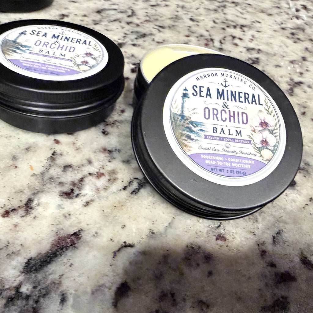 Sea Mineral and Orchid tallow balm 2 oz cleaned product photo