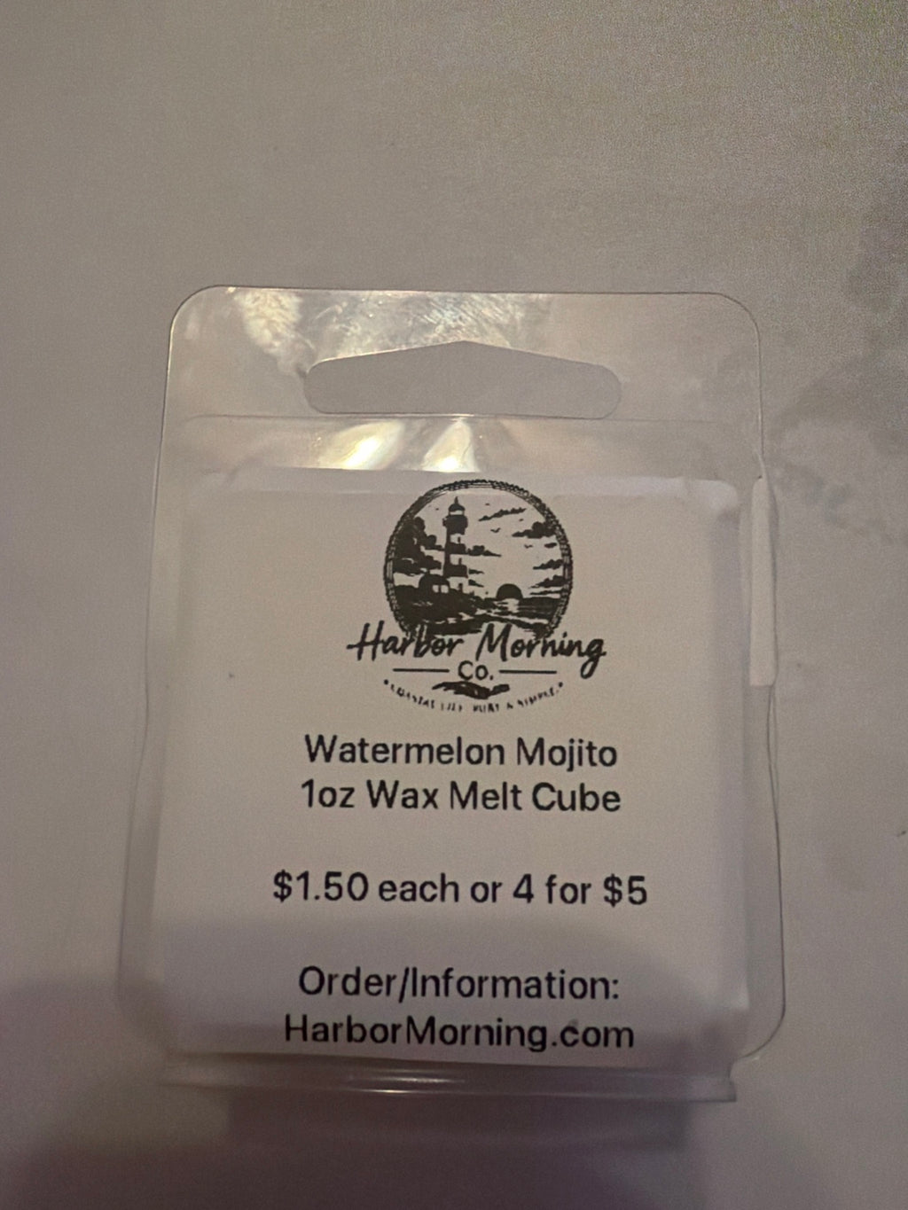 Watermelon Mojito 1 oz wax melt cube by Harbor Morning Co.